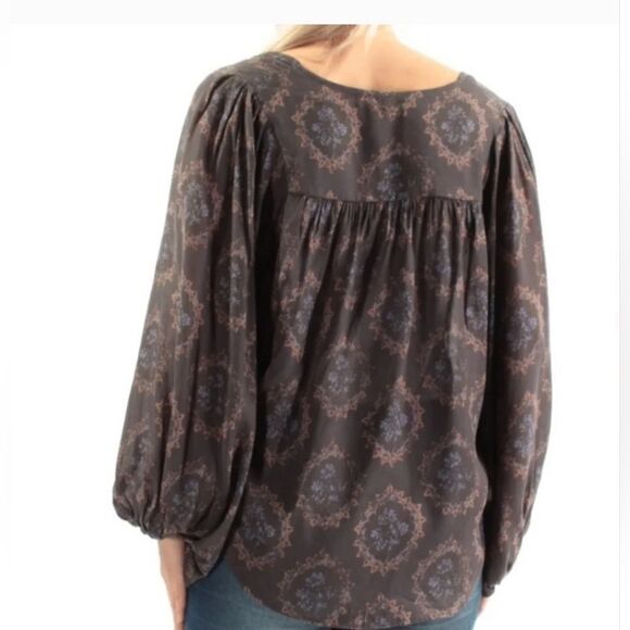 Free People Women Midnight Combo Blouse Top Size Large NWT - Picture 2 of 8